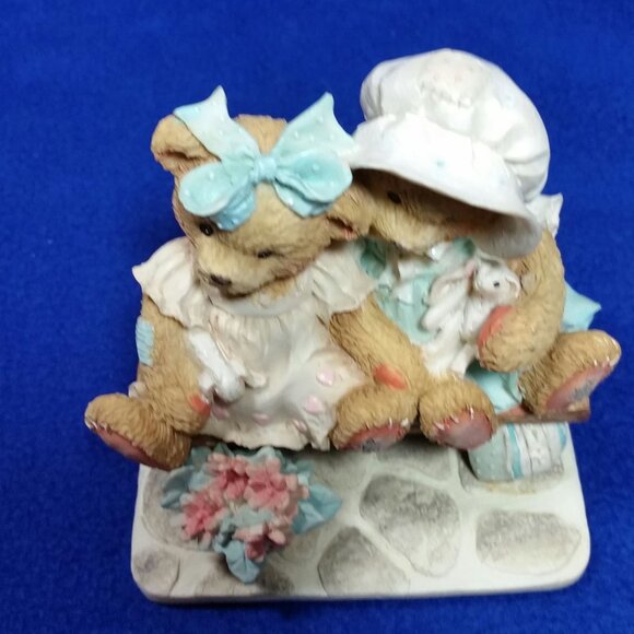 Cherished Teddies Tracie & Nicole Side By Side With Friends Figurine 911372 1992 - Picture 9 of 10